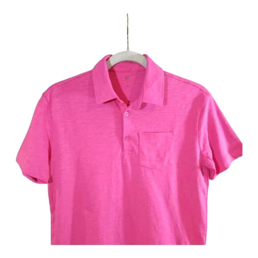 NWT Gap Kids Short Sleeve Cotton Jersey Polo Shirt in Pink Azalea Girls' XL